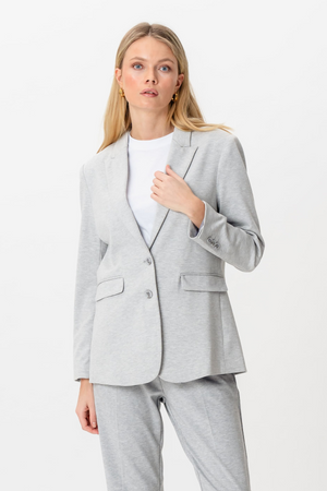 Blazer mit klassischer Passform – Hellgrau