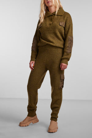 Naura Strick Pants - Firgrünn