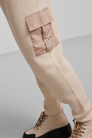 Naura Strick Pants - Antike Weiß