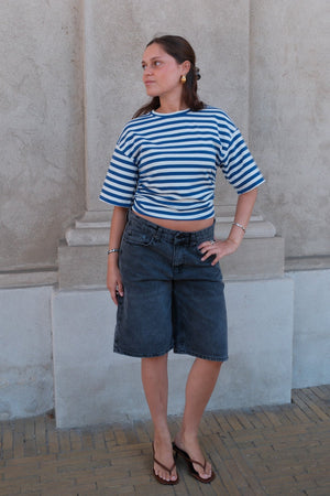 Pataya T-Shirt – Blau/Weiß