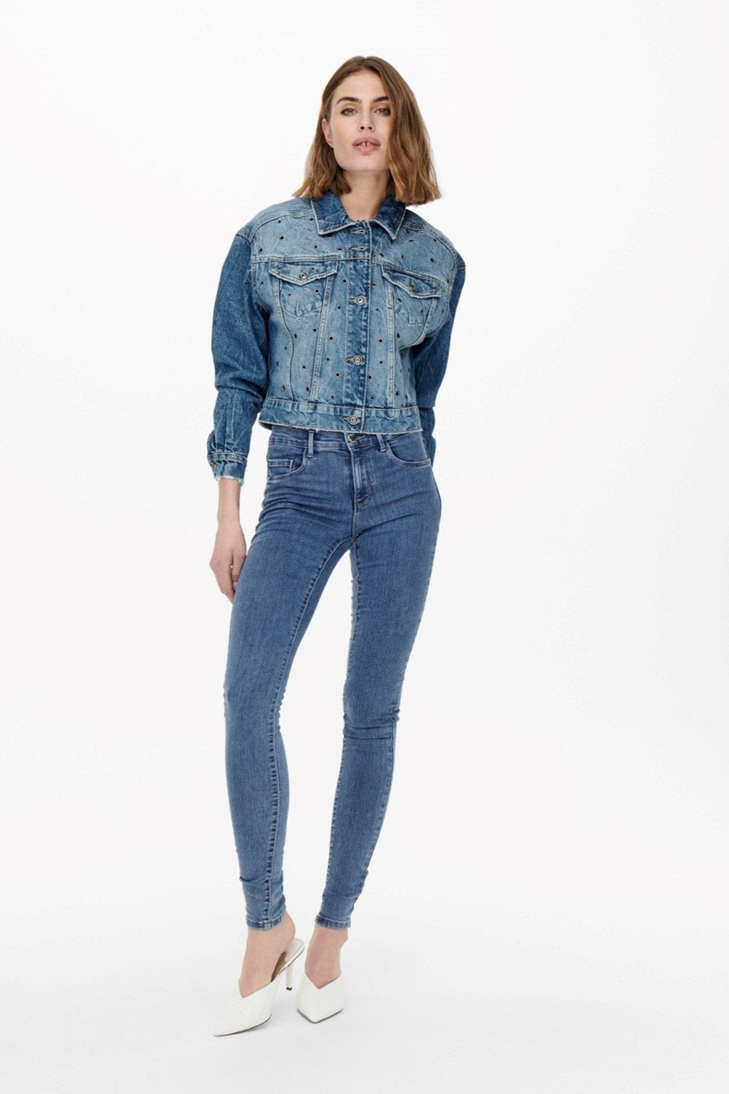 Regen dünne Fit Jeans - Jeans Blau