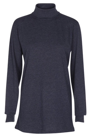 Rollkragenpullover - Heather Blue