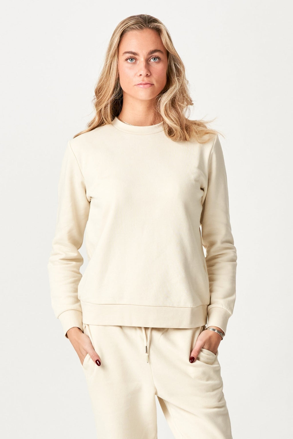Basic Crewneck -Schweiß - leichtes Beige