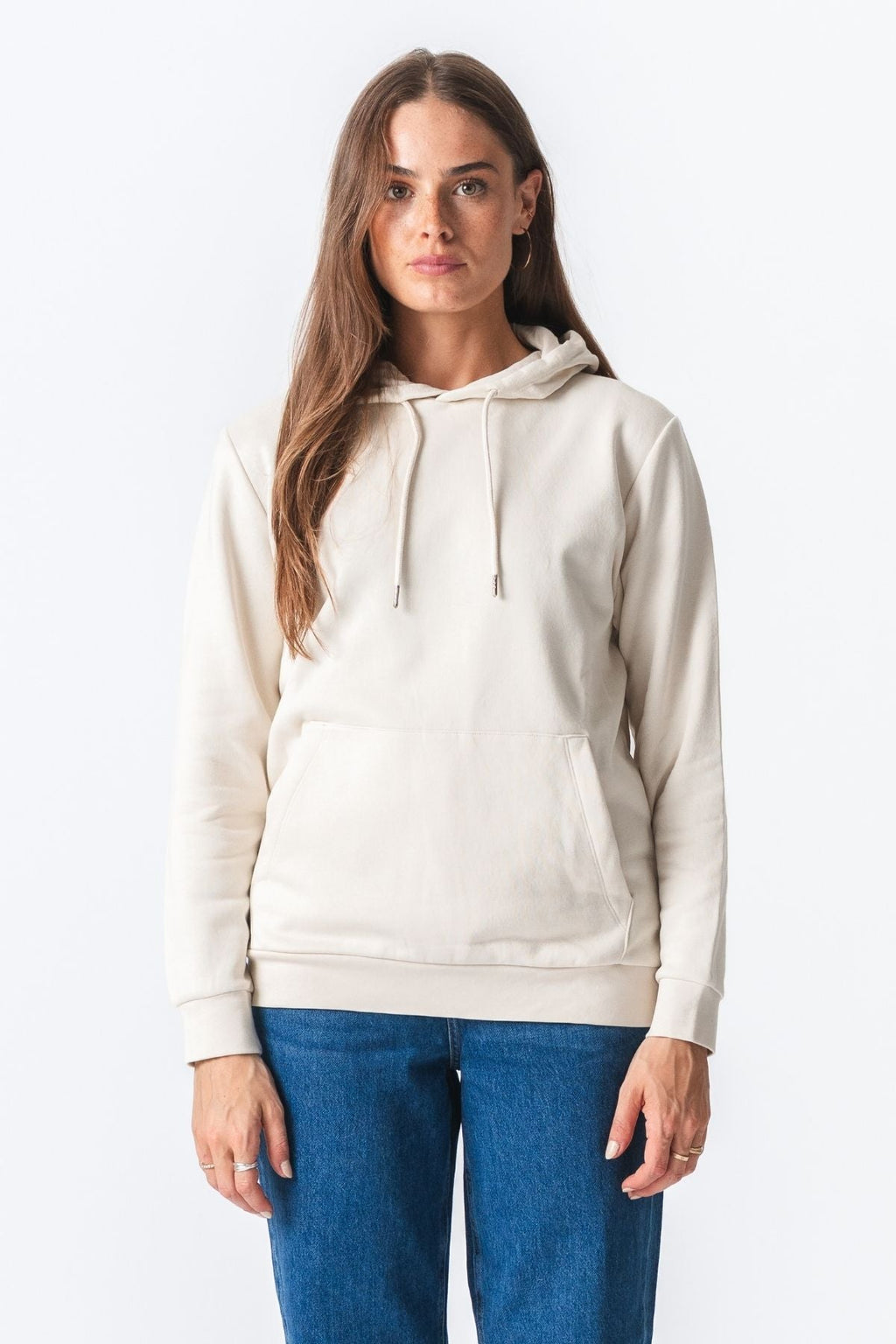 Basic Hoodie -Schweiß - leichtes Beige