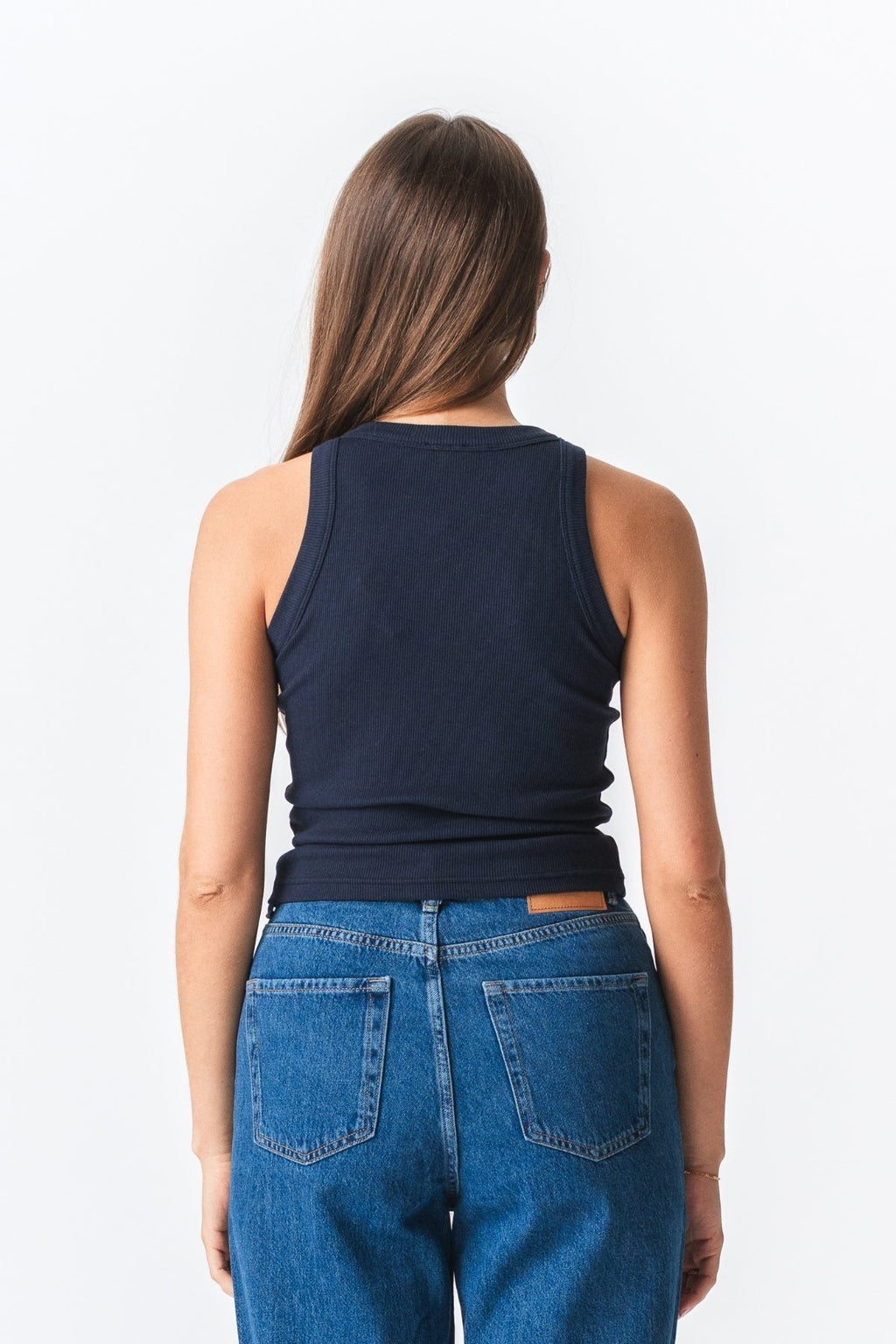 Rippenoberteil - blau