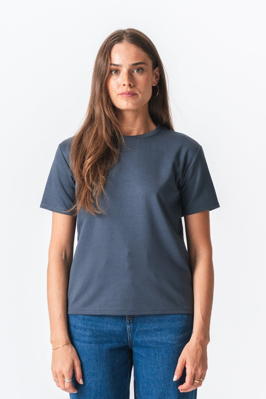 Leah lose T -Shirt - grau