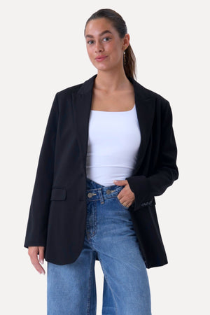 Blazer mit klassischer Passform – Marineblau