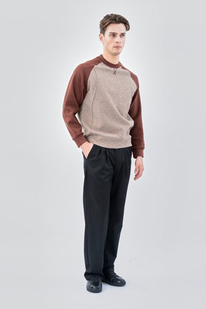 Pullover mit Raglanärmeln – Braun