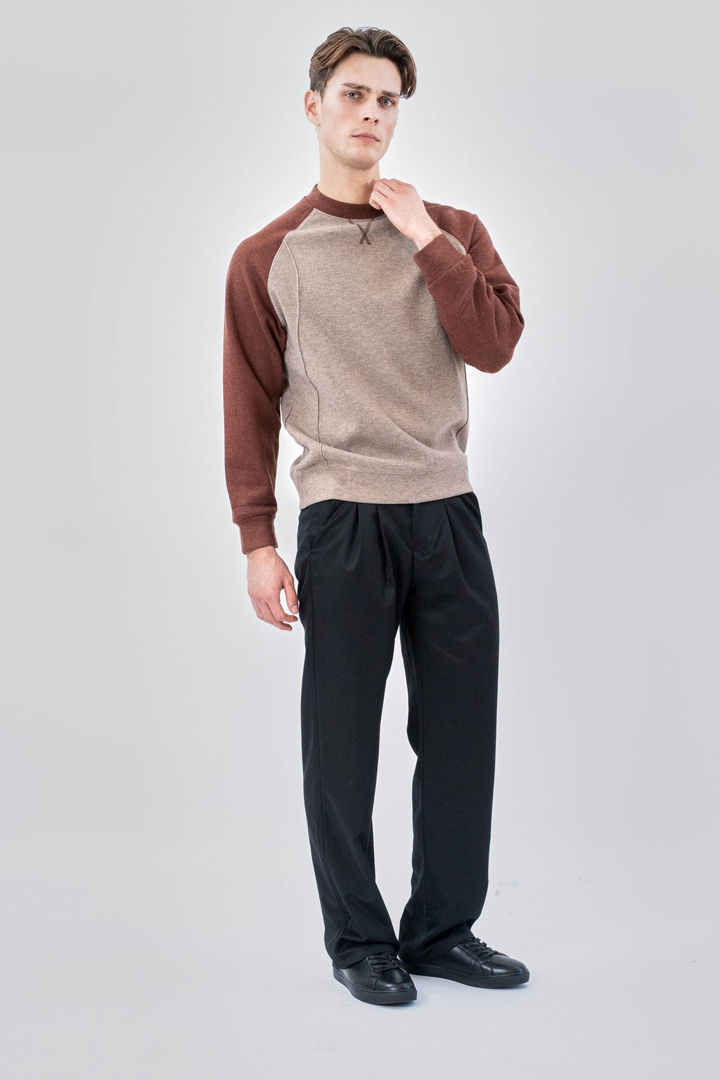 Pullover mit Raglanärmeln – Braun