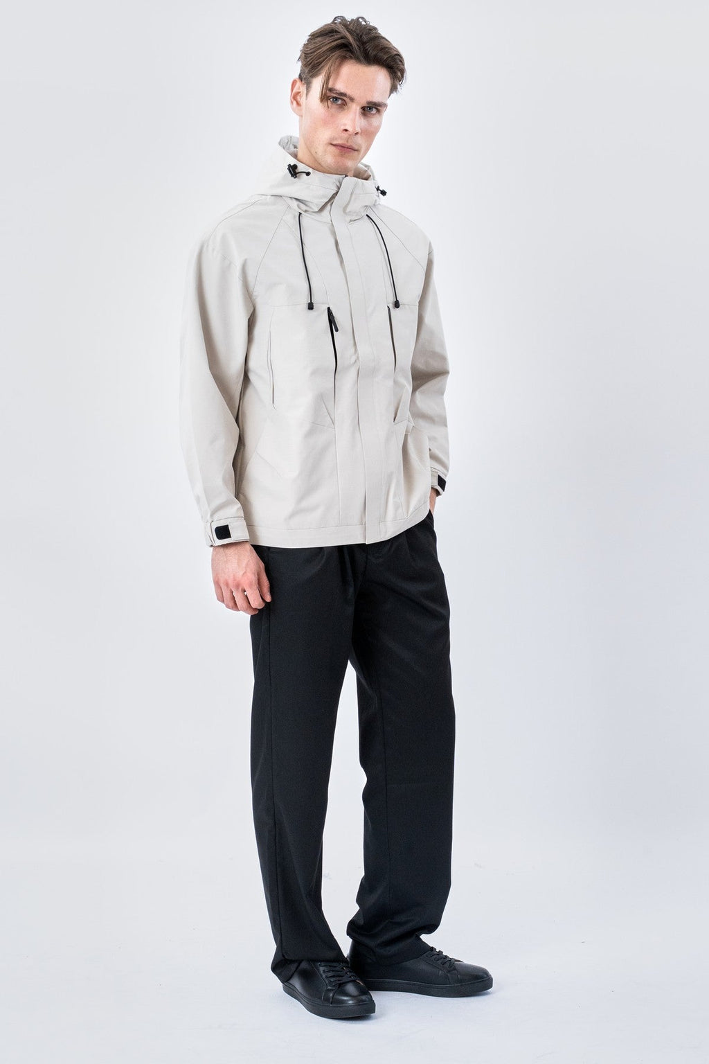 Kurze Asher-Jacke – Hellbeige