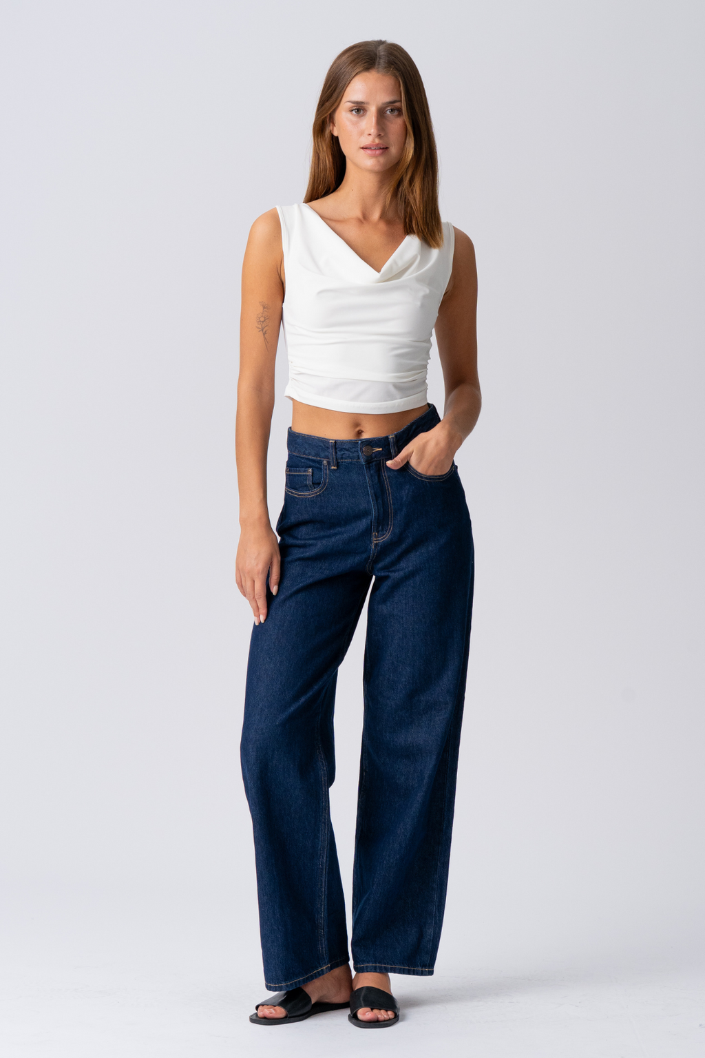 ELISA WASSERFALL TOP - Weiß