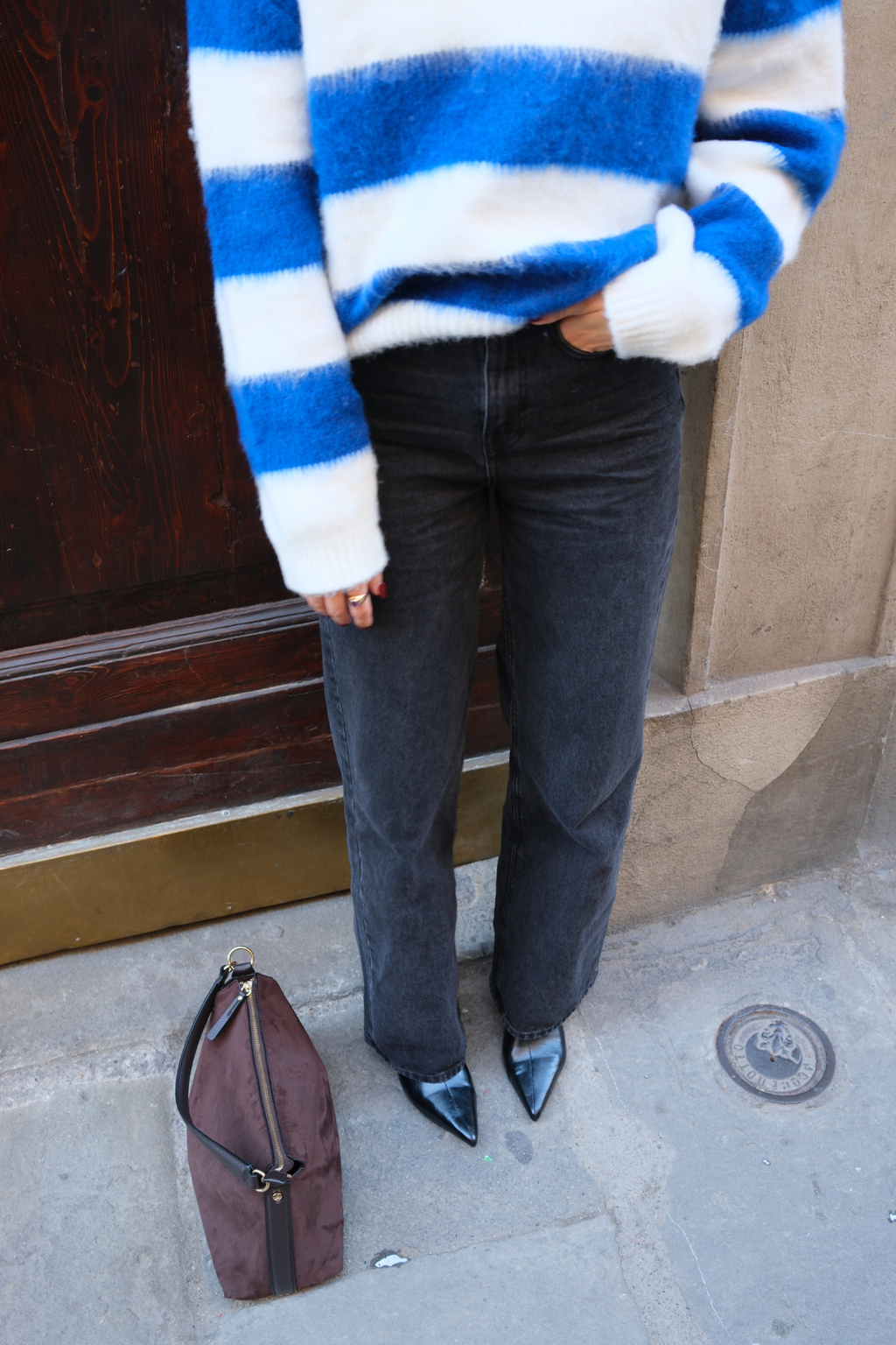 The Original Performance Breite Jeans - gewaschener schwarzer Denim gewaschen