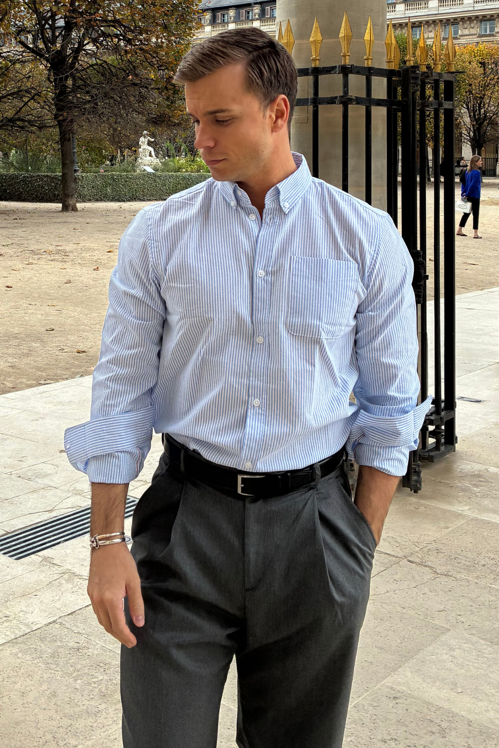 The Original Performance Oxford -Hemd - hellblau/weiß