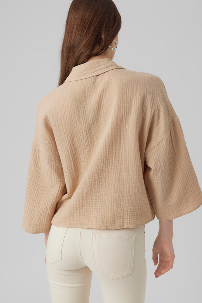 Natali Crop Shirt - Irische Creme