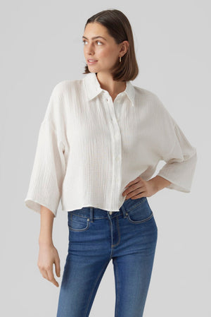 Natali Crop Shirt - Schneewittchen