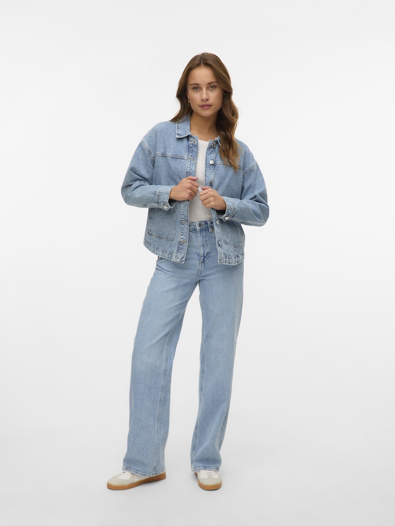 Jamie Denim Shacket - Hellblauer Denim