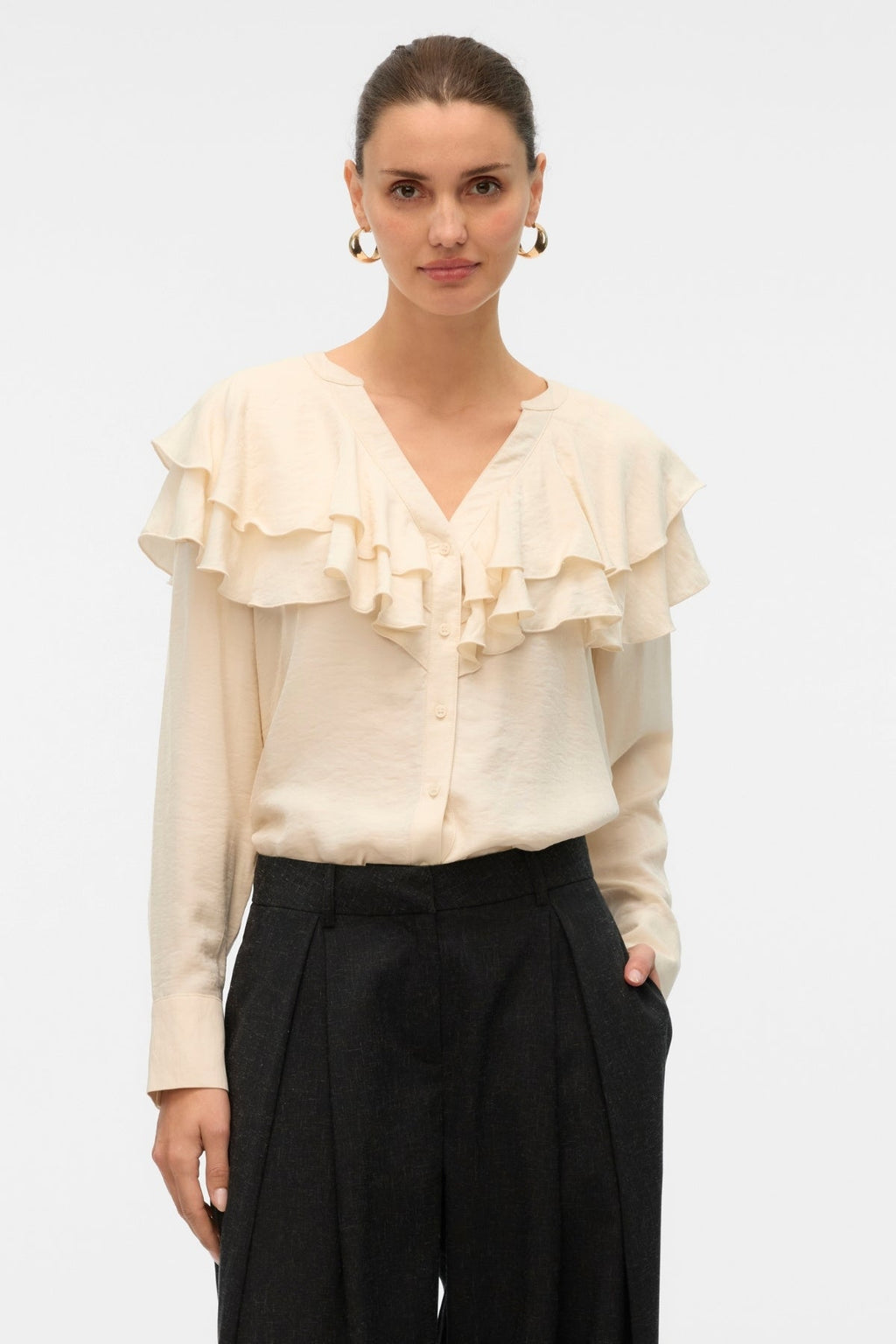 Lizzi flocken Top - Birke