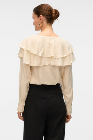 Lizzi flocken Top - Birke