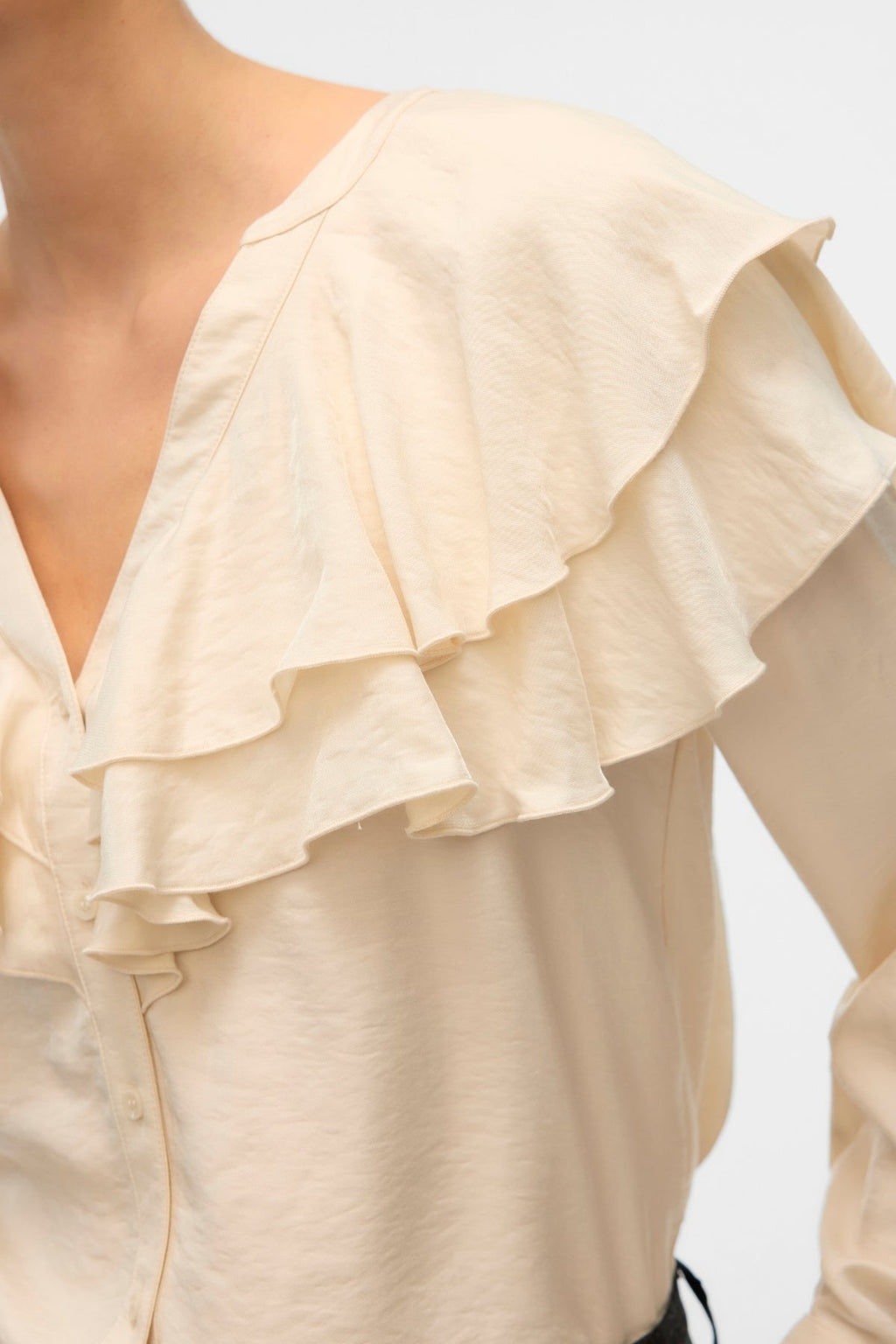 Lizzi flocken Top - Birke