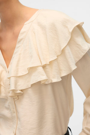 Lizzi flocken Top - Birke