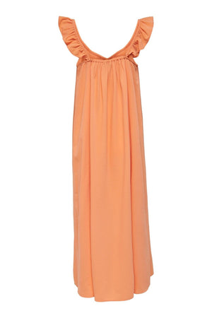 Zora Midi Kleid - Sonne Orange