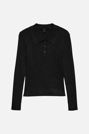 Silje Poloneck Pullover - Schwarz