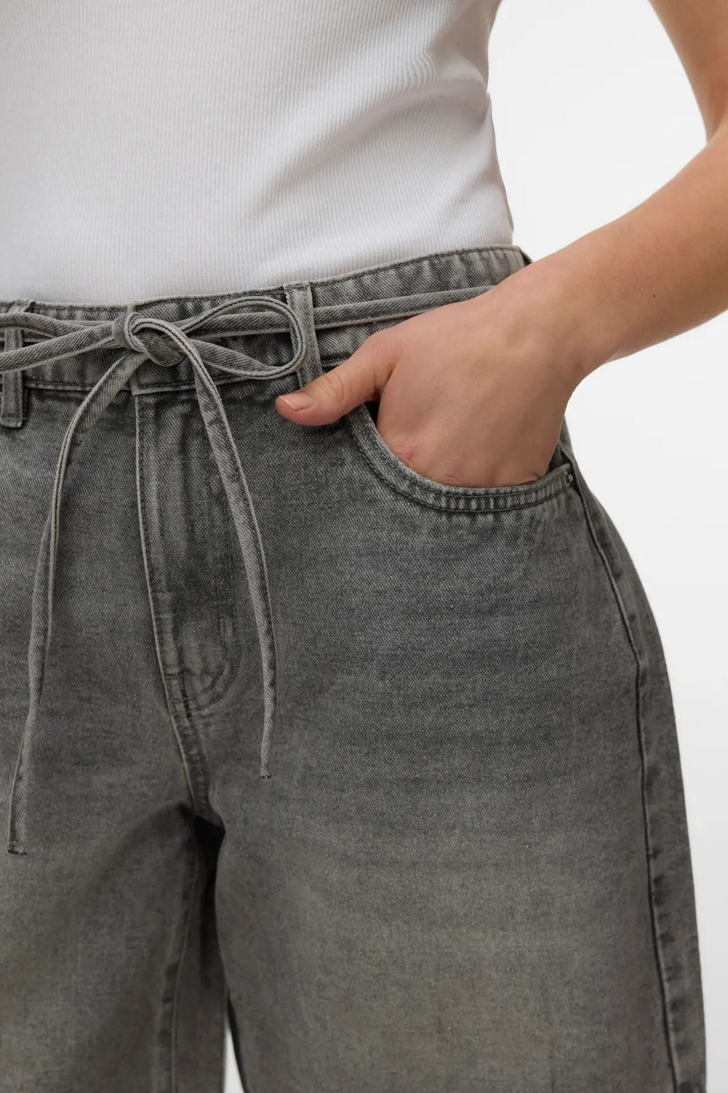 Wiengürtel Shorts Mix - Hellgrauer Denim