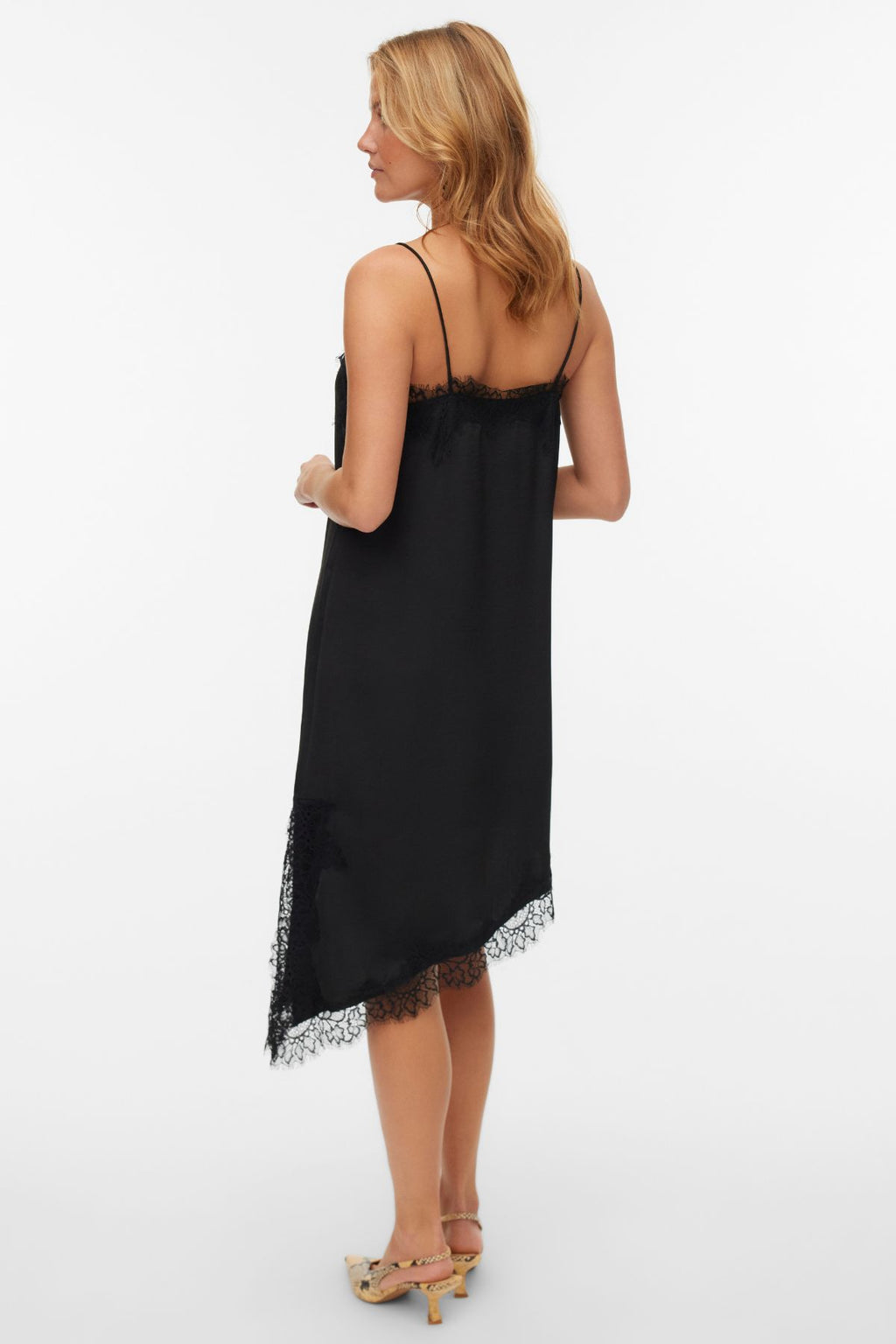 Novi Spitzen-Trägerkleid - Schwarz:Schwarz Spitze