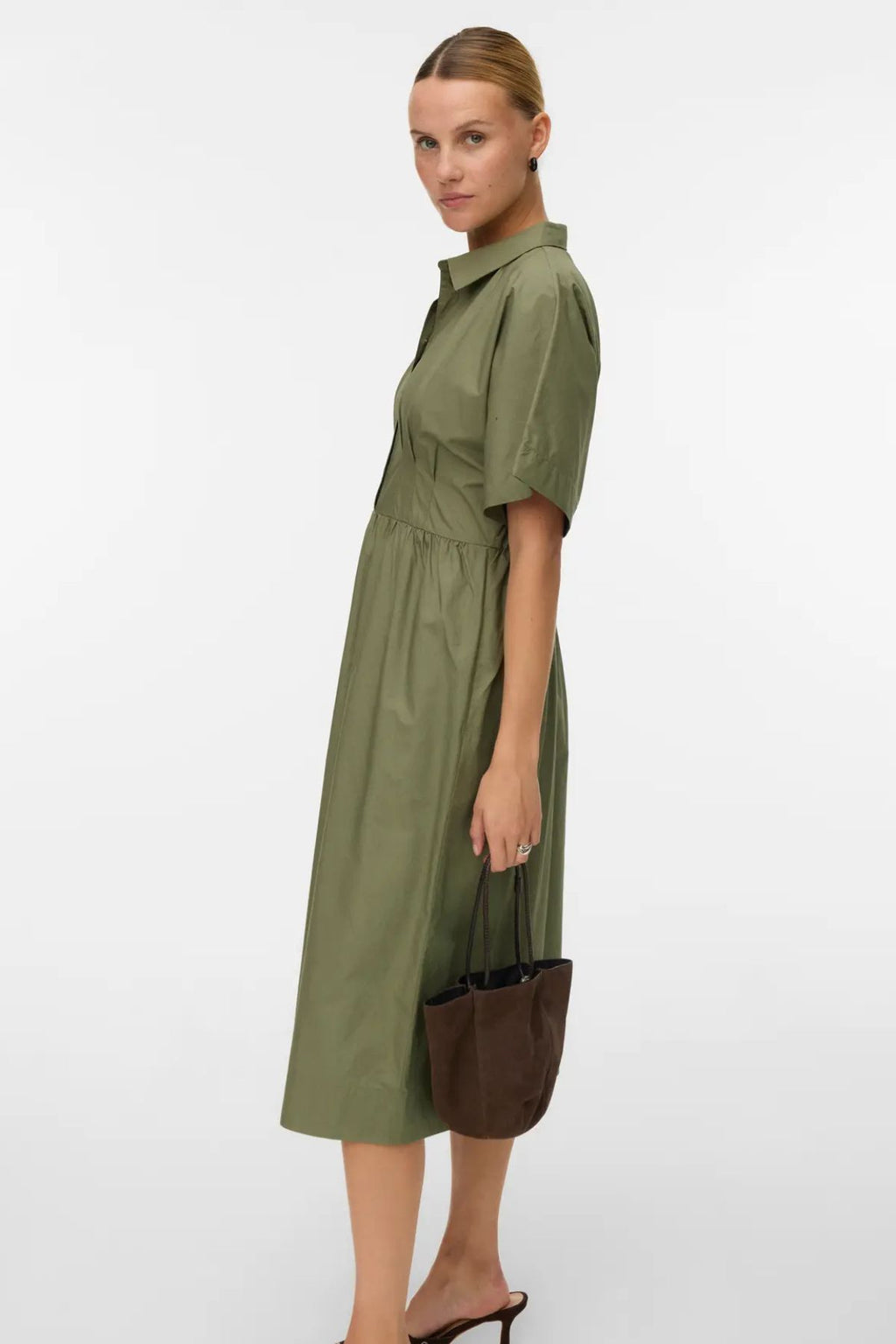 Wadenkleid Barbara – Tiefes Flechtengrün