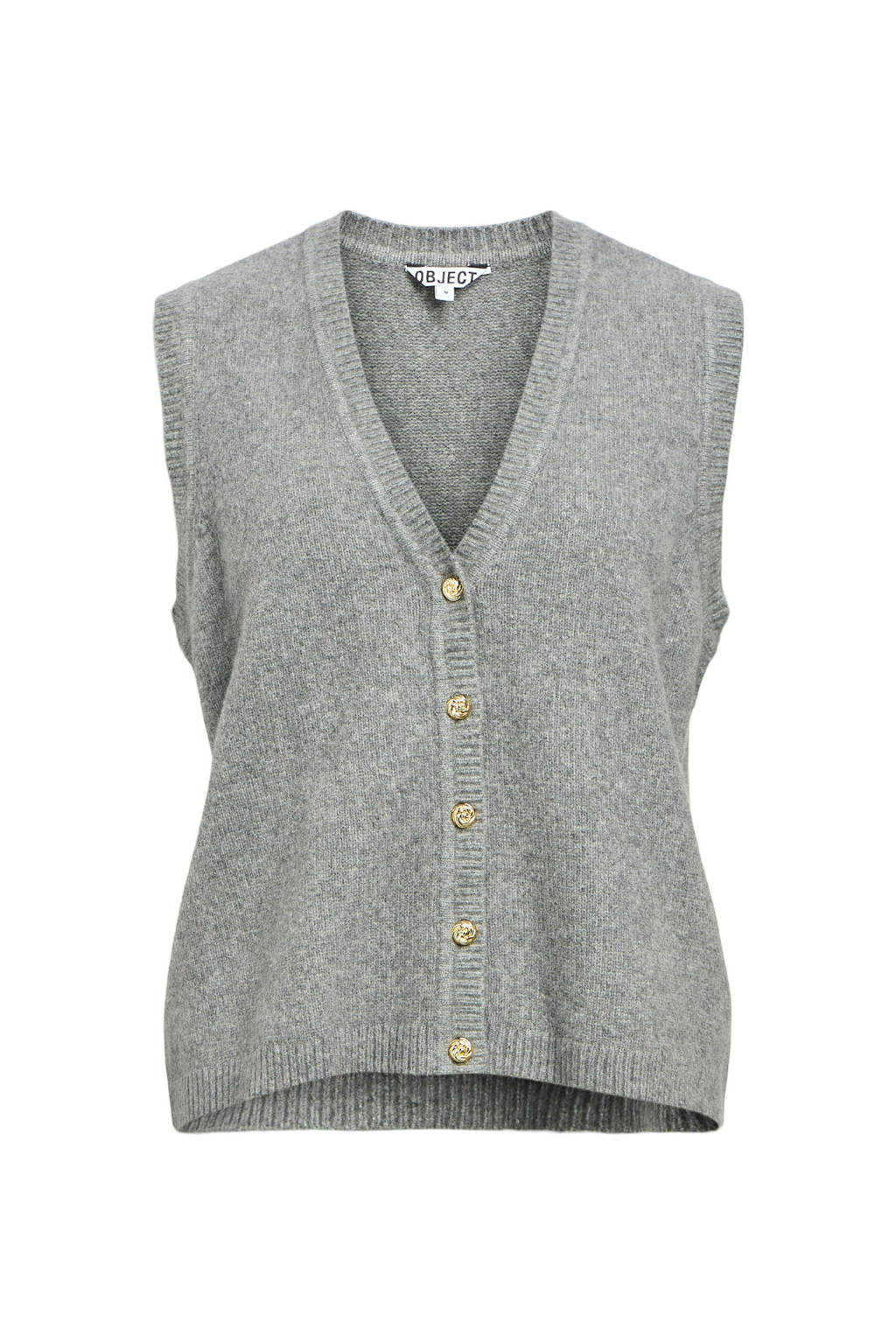 Ivora S/L Strickweste - mittelgraue Melange