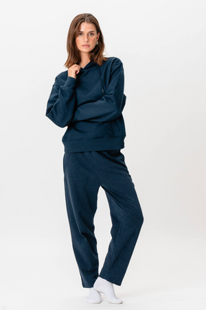 Schwerer Hoodie - Heather Navy