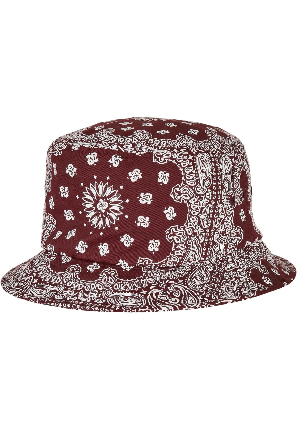 Bandana Print Bucket Hat - Kirsche/Weiß