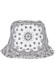 Bandana Print Bucket Hat - Weiß