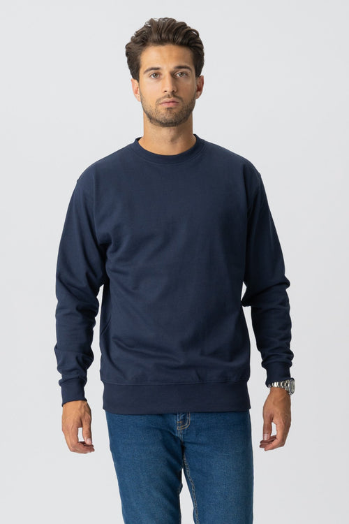 Basic Crewneck - Navy - TeeShoppen Group™