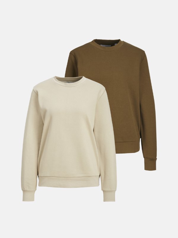 Basic Crewneck -Schweiß (Damen) - Paketangebot (2 PCs.)