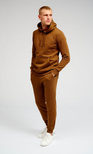 Basic Sweatsuit mit Hoodie (braun) - Paketangebot