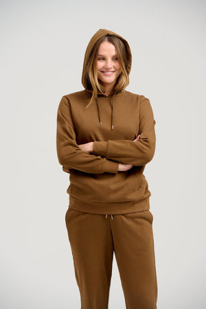 Basic Sweatsuit mit Hoodie (braun) - Paketangebot (Damen)