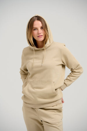 Basic Sweatsuit mit Hoodie (dunkles Beige) - Paketangebot (Damen)