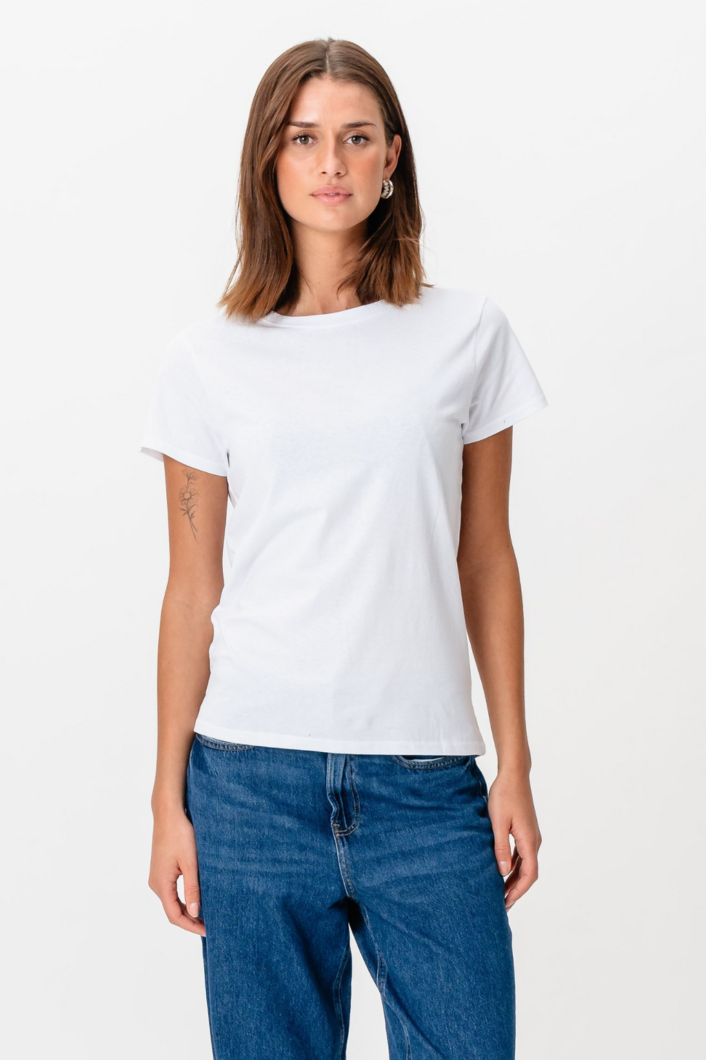 Basic T -Shirt - Weiß