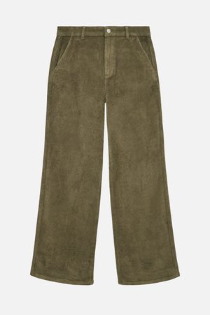 Margot breiter Cord Pants - Traubenblatt
