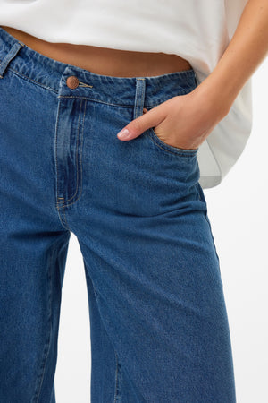 Remy Wide Jeans – Mittelblauer Denim