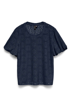 Tassa-Oberteil mit Ballonärmeln – Marineblauer Blazer
