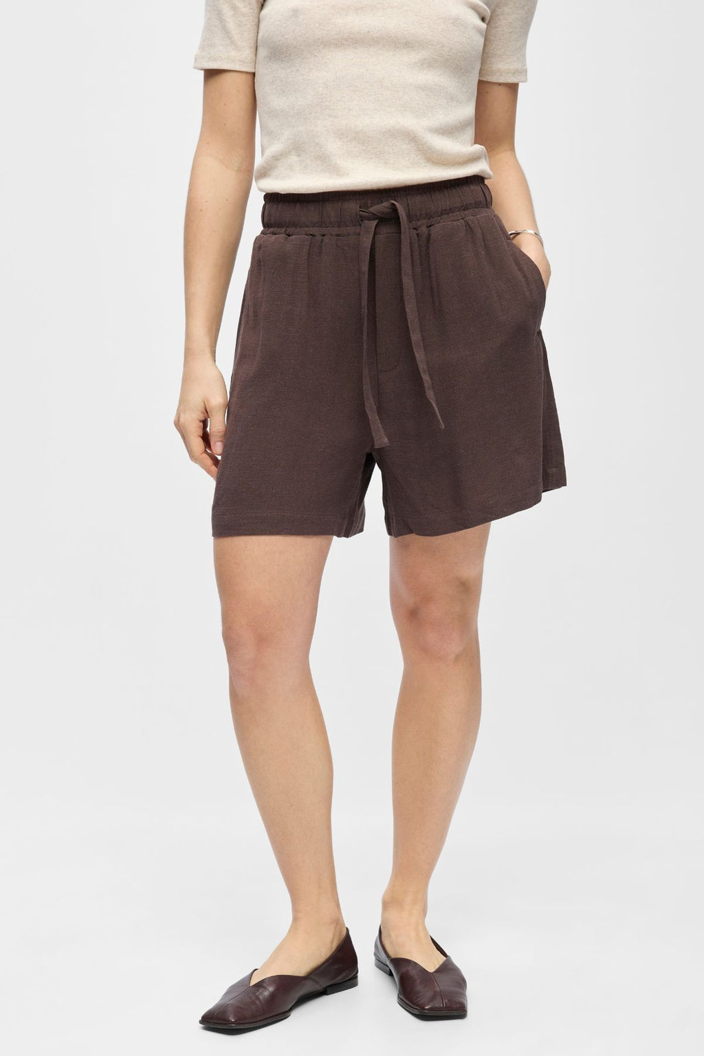 Sanne Wide Shorts - Siegel Brown