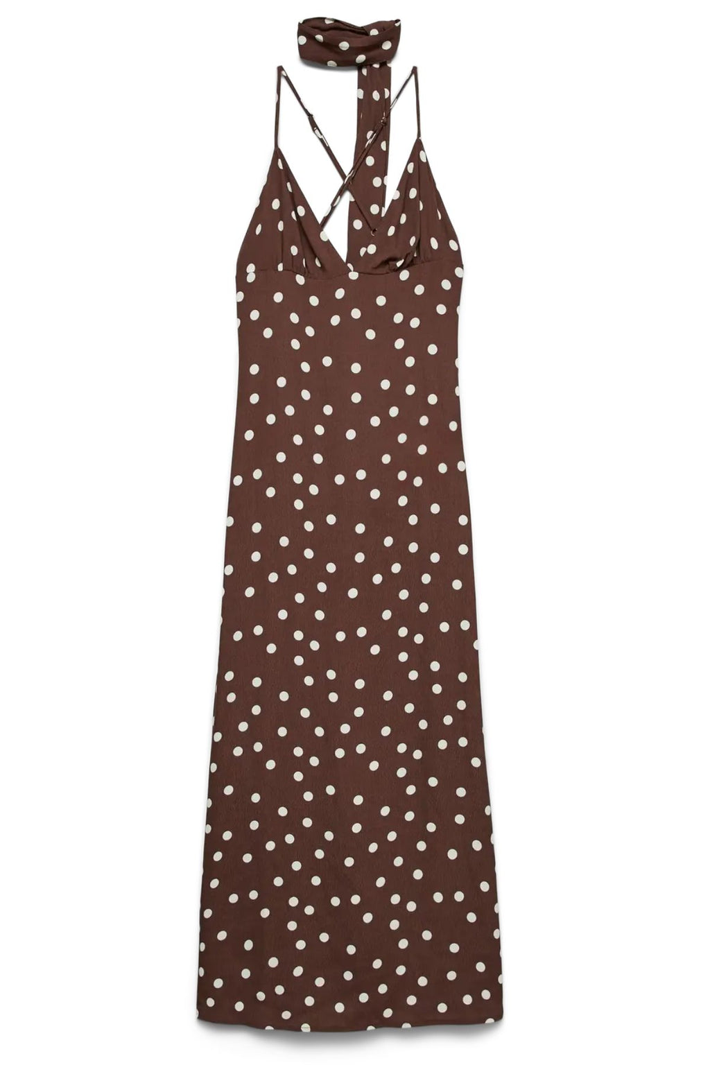 Elisa Langes Singlet-Schal-Kleid – Chocolate Martini: Snow White Dot
