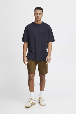 Cargo Linen Shorts - Brown - TeeShoppen Group™ - Shorts - Blend