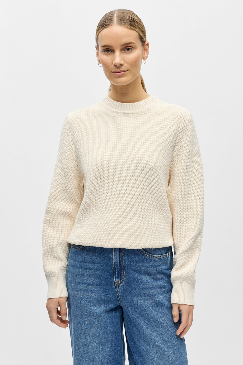 Flo Strickpullover – Weißer Sand
