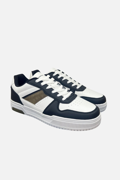 Classic Sneaker - White/Black/Khaki - TeeShoppen Group™ - Shoes - TeeShoppen