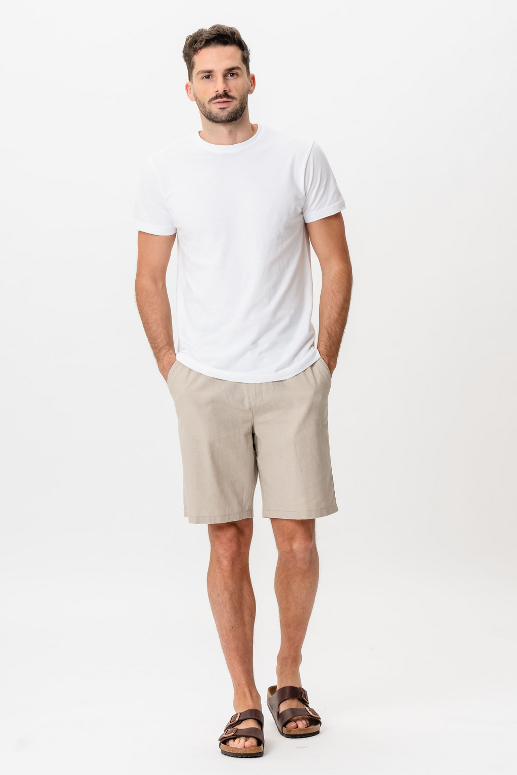 Leinen Shorts - Sand