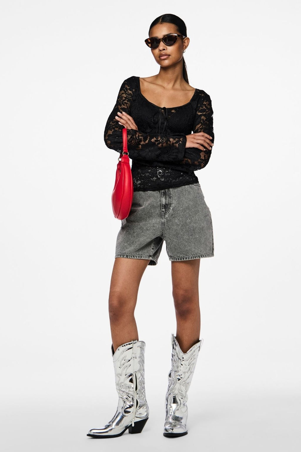 Abbi Shorts - Hellgrau Denim