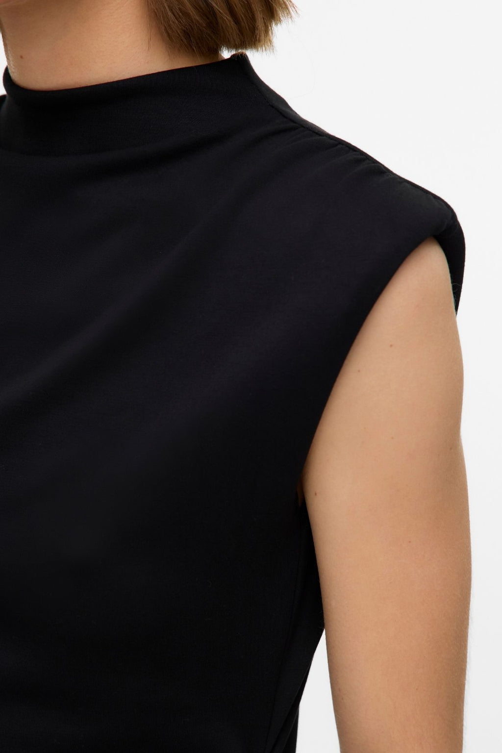 Nelli High Neck Short Dress - Schwarz